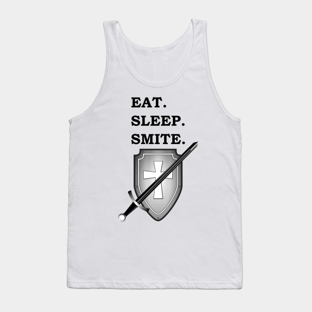 EAT SLEEP SMITE PALADIN 5E Meme RPG Class Tank Top by rayrayray90